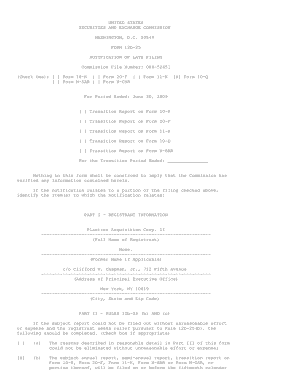 Form 12b-25 Notification of Late Filing