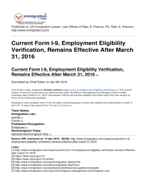 Fillable Online Current Form I-9 Employment Eligibility Verification ...