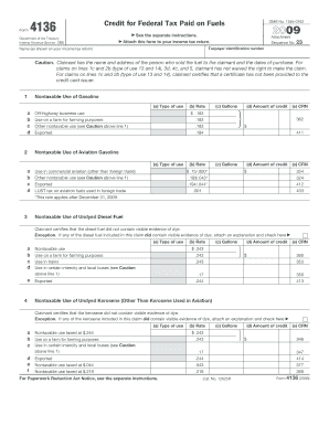 Form 4136 Credit for Federal Tax Paid on Fuels