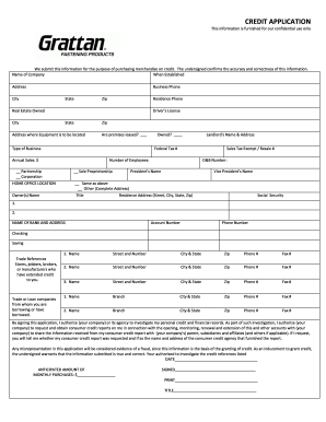 Credit Application Form