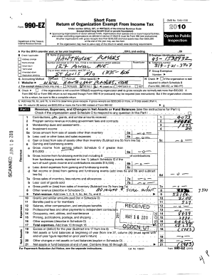 Form 990-EZ Tax Return