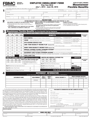 West Virginia Employee Enrollment Form