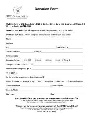 Donation Form