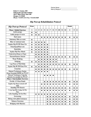 Hip Post-op Rehabilitation Protocol