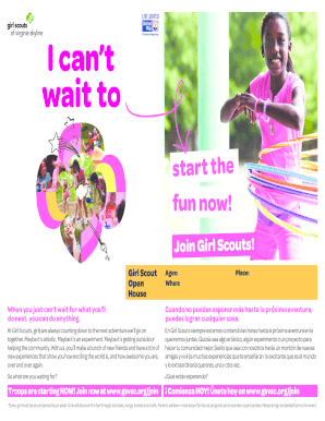 Girl Scouts Registration Form