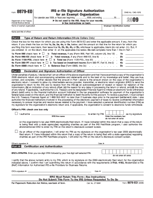 IRS Form 8879-EO for Exempt Organizations