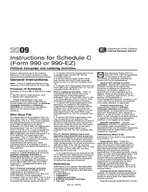 Instructions for Schedule C (Form 990 or 990-EZ)