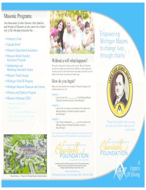 Michigan Masonic Charitable Foundation Legacy Donation Form