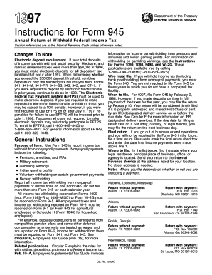 Instructions for Form 945
