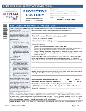 Chief Civil Psychiatrist Approved Form 4