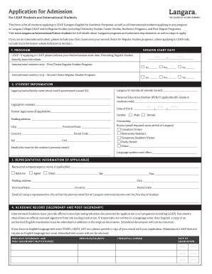 Langara College Application for Admission