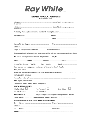 Tenant Application Form