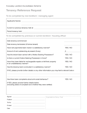 Knowsley Tenancy Reference Request