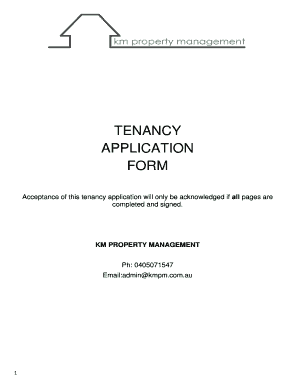 Residential Tenancy Application Form