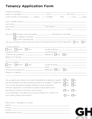 New Zealand Tenancy Application Form
