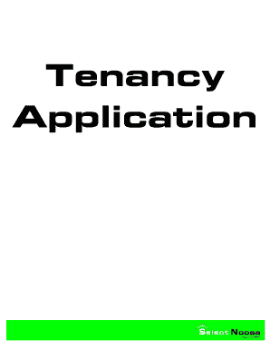 Queensland Tenancy Application Form