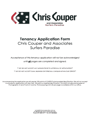 Tenancy Application Form