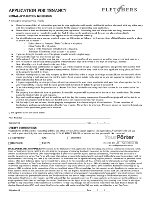 Application for Tenancy