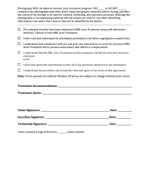 Informed Consent for BBL Acne Treatment