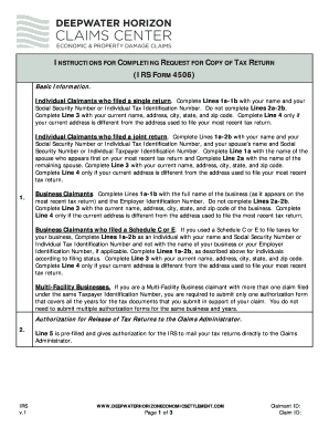 IRS Form 4506 Instructions