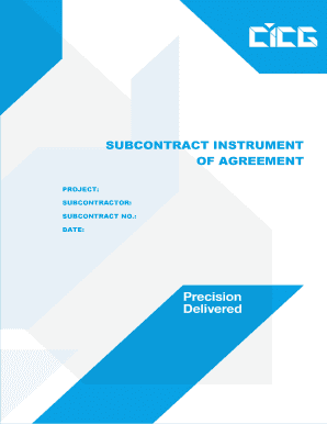 Subcontract Agreement Template