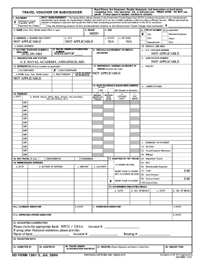 US Military Travel Voucher Form