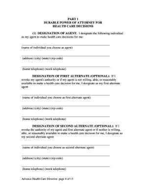 Alaska Advance Health Care Directive