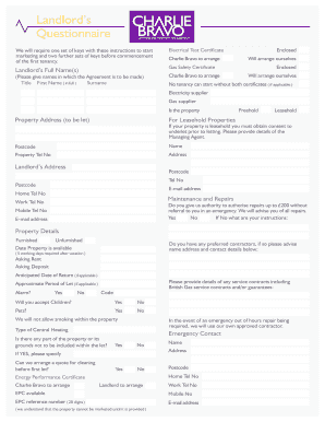 Landlord's Questionnaire