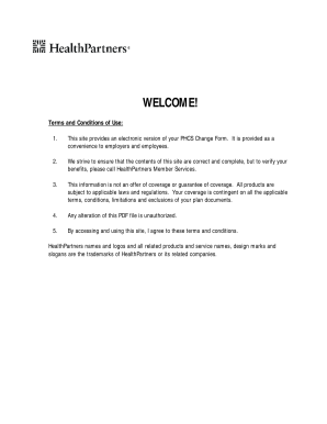 PHCS Change Form