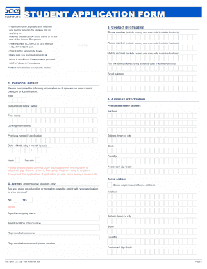 Student Application Form
