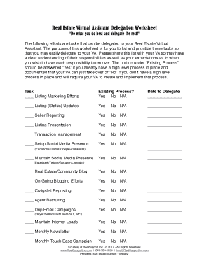 VA Delegation Worksheet - realsupportinccom