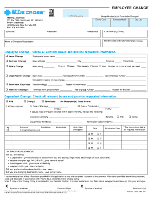 Employee Change Form