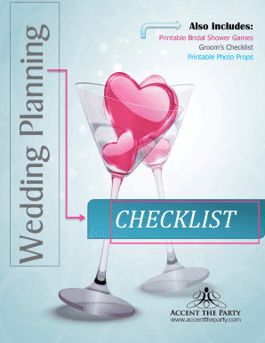 Printable Wedding Planning Checklists - lb5znet