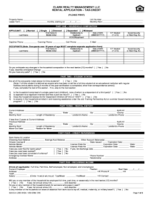 Rental Application Tax-Credit