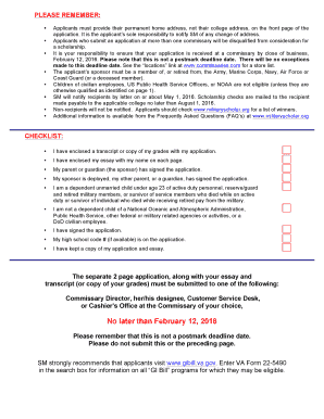 Scholarships for Military Children Program Application