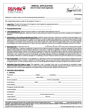 Georgia Rental Application Form