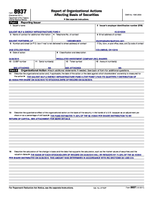 IRS Form 8937 Report