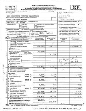 Form 990-PF 2014