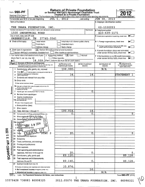 Form 990-PF 2012