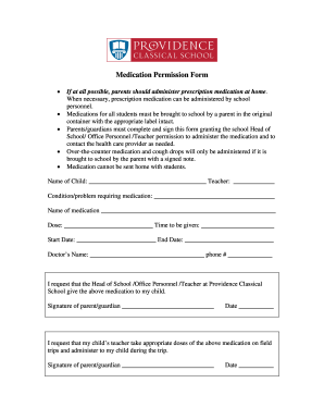 Medication Permission Form