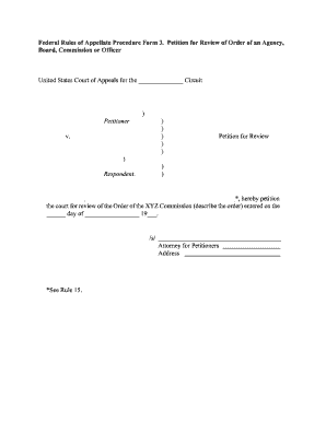 Petition for Review Form