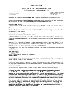 Texas Eviction Suit Petition