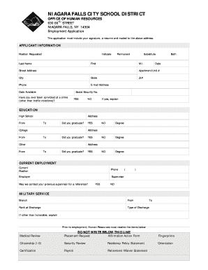 Employment Application