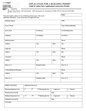 Building Permit Application