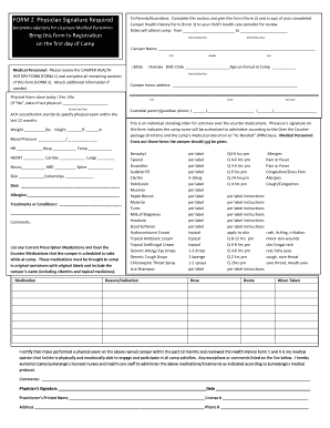 Camper Health Form 2