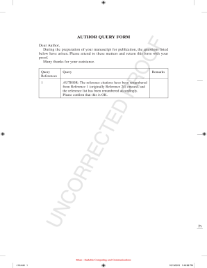 Author Query Form