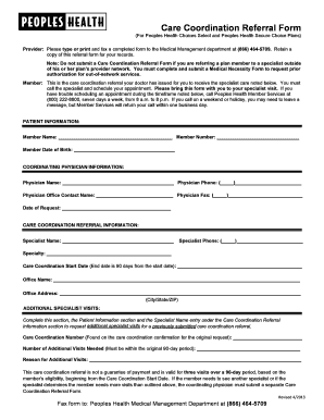 Care Coordination Referral Form
