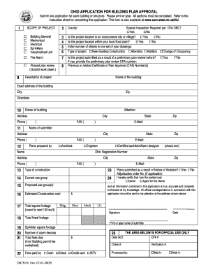 Ohio Building Plan Approval Application