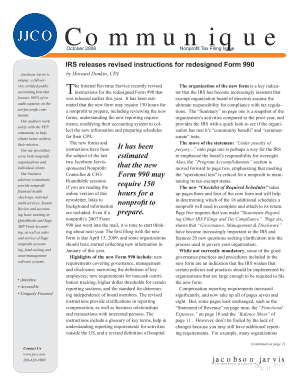 IRS Form 990 Instructions