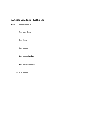 Wire Transfer Instructions